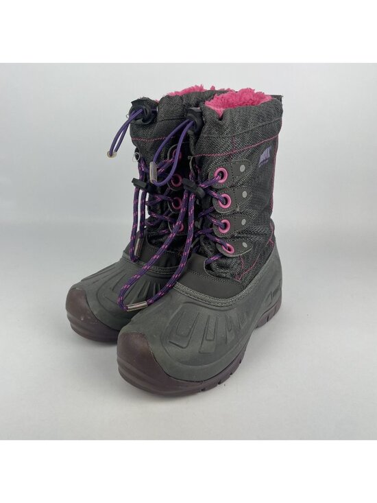 Kodiak Other - Kodiak Glo Girls Snow Boots Gray Pink Purple – Waterproof & Insulated Sz 4